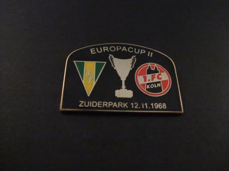 ADO Den Haag Europacup II voetbal ,1. FC Köln Zuiderpark 12-11-1968 zwart